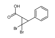 (1S,3S)-2,2-dibromo-3-phenylcyclopropane-1-carboxylic acid Structure