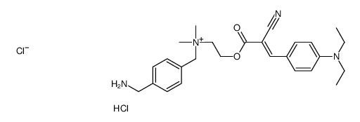 bis[[2-[[2-cyano-3-[4-(diethylamino)phenyl]-1-oxoallyl]oxy]ethyl]dimethyl(p-xylene-alpha,alpha'-diammonium)] dichloride结构式