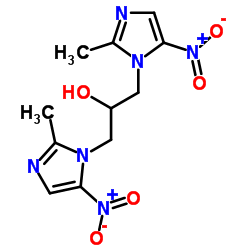 1-Methyl-1,2-bis(2-methyl-5-nitro-1H-imidazol-1-yl)ethanol结构式