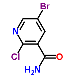 2-氯-5-溴吡啶-3-甲酰胺结构式