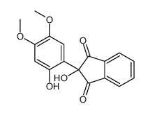 1H-Indene-1,3(2H)-dione, 2-hydroxy-2-(2-hydroxy-4,5-dimethoxyphenyl)- structure