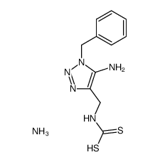 ammonium N-(4-amino-3-benzyl-3H-1,2,3-triazol-5-ylmethyl)dithiocarbamate结构式