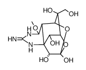 (5R)-2-amino-12-hydroxymethyl-4c-methoxy-(4ac)-1(3),4,4a,5,9,10-hexahydro-5r,9c:7t,10at-dimethano-[1,3]dioxocino[6,5-d]pyrimidine-7,10t,11syn,12syn-tetraol结构式