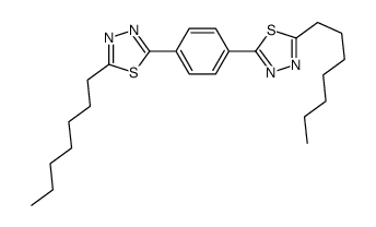 2-heptyl-5-[4-(5-heptyl-1,3,4-thiadiazol-2-yl)phenyl]-1,3,4-thiadiazole结构式