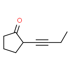 Cyclopentanone, 2-(1-butynyl)- (9CI)结构式