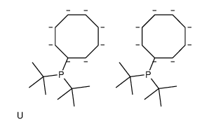 Uranium, bis((eta8-1,3,5,7-cyclooctatetraenyl)-bis(1,1-dimethylethyl)p hosphine)-结构式