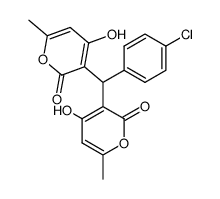 3,3'-<(4-Chlorphenyl)-methylen>-bis-(4-hydroxy-6-methyl-2H-pyran-2-on) Structure