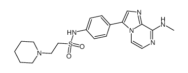 2-Piperidin-1-yl-ethanesulfonic acid [4-(8-methylamino-imidazo[1,2-a]pyrazin-3-yl)-phenyl]-amide结构式