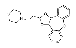 4-(2-(3a,12b-Dihydrodibenzo(b,f)-1,3-dioxolo(4,5-d)oxepin-2-yl)ethyl)morpholine结构式