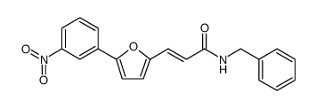 2-Propenamide, 3-[5-(3-nitrophenyl)-2-furanyl]-N-(phenylmethyl)-, (2E) Structure