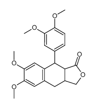 optically inactive 9-(3,4-dimethoxy-phenyl)-6,7-dimethoxy-3a,4,9,9a-tetrahydro-3H-naphtho[2,3-c]furan-1-one结构式