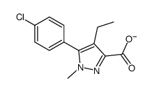 ethyl-n-Methyl-5-(4-chlorophenyl)-pyrazole-3-carboxylate结构式