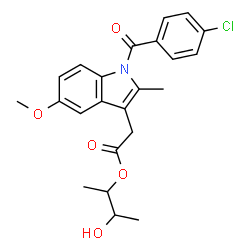 1-(4-Chlorobenzoyl)-5-methoxy-2-methyl-1H-indole-3-acetic acid 2-hydroxy-1-methylpropyl ester structure