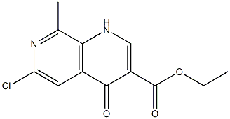 6-Chloro-8-methyl-4-oxo-1,4-dihydro-[1,7]naphthyridine-3-carboxylic acid ethyl ester Structure