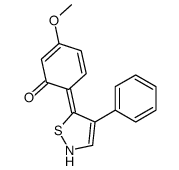 3-methoxy-6-(4-phenyl-2H-1,2-thiazol-5-ylidene)cyclohexa-2,4-dien-1-one Structure