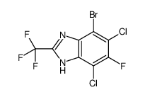 7-bromo-4,6-dichloro-5-fluoro-2-(trifluoromethyl)-1H-benzimidazole Structure