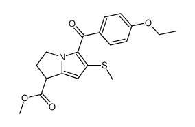 methyl 5-(4-ethoxybenzoyl)-6-methylthio-1,2-dihydro-3H-pyrrolo[1,2-a]pyrrole-1-carboxylate结构式