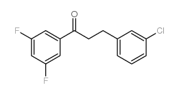 3-(3-CHLOROPHENYL)-3',5'-DIFLUOROPROPIOPHENONE结构式