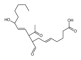 (5Z,8R,9R,10E,12S)-9-acetyl-8-formyl-12-hydroxyheptadeca-5,10-dienoic acid结构式