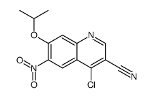 4-氯-7-(1-甲基乙氧基)-6-硝基-3-喹啉甲星空app结构式