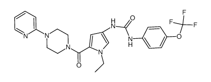 N-{1-ethyl-[(4-pyridin-2-ylpiperazin-1-yl)carbonyl]-1H-pyrrol-3-yl}-N'-[4-(trifluoromethoxy)-phenyl]urea Structure