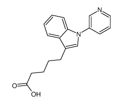 5-(1-pyridin-3-ylindol-3-yl)pentanoic acid结构式