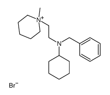 N-benzyl-N-[2-(1-methylpiperidin-1-ium-1-yl)ethyl]cyclohexanamine,bromide Structure