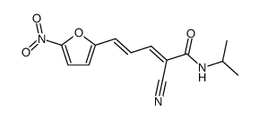 2-cyano-5-(5-nitro-furan-2-yl)-penta-2,4-dienoic acid isopropylamide Structure