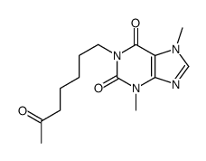 3,7-dimethyl-1-(6-oxoheptyl)purine-2,6-dione结构式