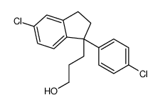 3-[5-chloro-1-(4-chlorophenyl)-2,3-dihydroinden-1-yl]propan-1-ol Structure