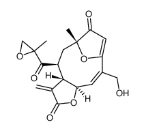 8-Desacylcentratherin-8-O-<2,3-epoxyisobutyrat>结构式