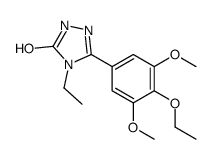 2,4-Dihydro-5-(4-ethoxy-3,5-dimethoxyphenyl)-4-ethyl-3H-1,2,4-triazol- 3-one结构式