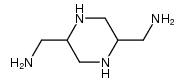 2,5-bis(aminomethyl)piperazine Structure