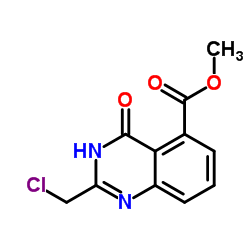 2-(氯甲基)-4-氧代-3,4-二氢喹唑啉-5-羧酸甲酯结构式