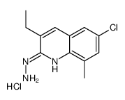 6-Chloro-3-ethyl-2-hydrazino-8-methylquinoline hydrochloride Structure