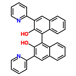 3,3'-Di(2-pyridinyl)-1,1'-binaphthalene-2,2'-diol结构式