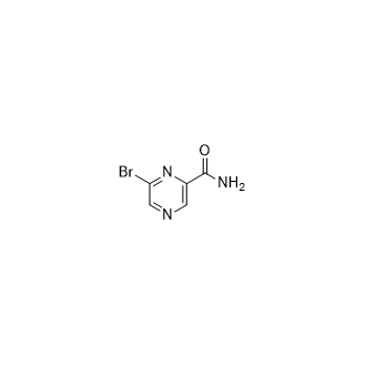 6-溴吡嗪-2-甲酰胺结构式