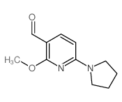 2-甲氧基-6-(吡咯烷-1-基)烟醛结构式