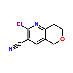 2-Chloro-7,8-dihydro-5H-pyrano[4,3-b]pyridine-3-carbonitrile structure