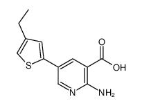 2-amino-5-(4-ethylthiophen-2-yl)pyridine-3-carboxylic acid结构式