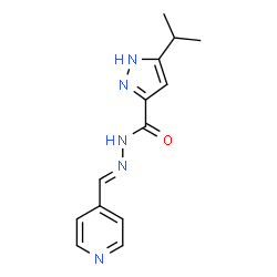 (E)-3-isopropyl-N-(pyridin-4-ylmethylene)-1H-pyrazole-5-carbohydrazide Structure