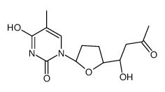 1-[(2R)-5-[(1R)-1-hydroxy-3-oxobutyl]oxolan-2-yl]-5-methylpyrimidine-2,4-dione Structure