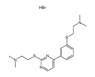 2,3'-bis<<2''-(dimethylamino)ethyl>thio>-4-phenylpyrimidine dihydrobromide Structure