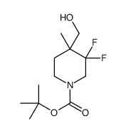 2-Methyl-2-propanyl 3,3-difluoro-4-(hydroxymethyl)-4-methyl-1-pip eridinecarboxylate Structure