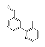 5-(3-methylpyridin-2-yl)pyridine-3-carbaldehyde结构式