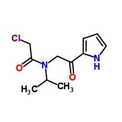 2-Chloro-N-isopropyl-N-[2-oxo-2-(1H-pyrrol-2-yl)ethyl]acetamide结构式