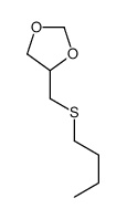 4-(butylsulfanylmethyl)-1,3-dioxolane结构式