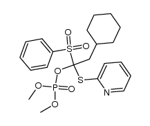 2-cyclohexyl-1-(phenylsulfonyl)-1-(pyridin-2-ylthio)ethyl dimethyl phosphate结构式