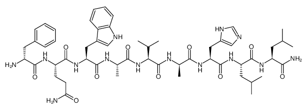 D-Phe-Gln-Trp-Ala-Val-D-Ala-His-Leu-Leu-NH2 structure