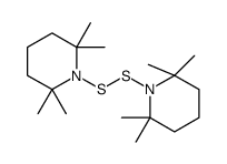 2,2,6,6-tetramethyl-1-[(2,2,6,6-tetramethylpiperidin-1-yl)disulfanyl]piperidine结构式